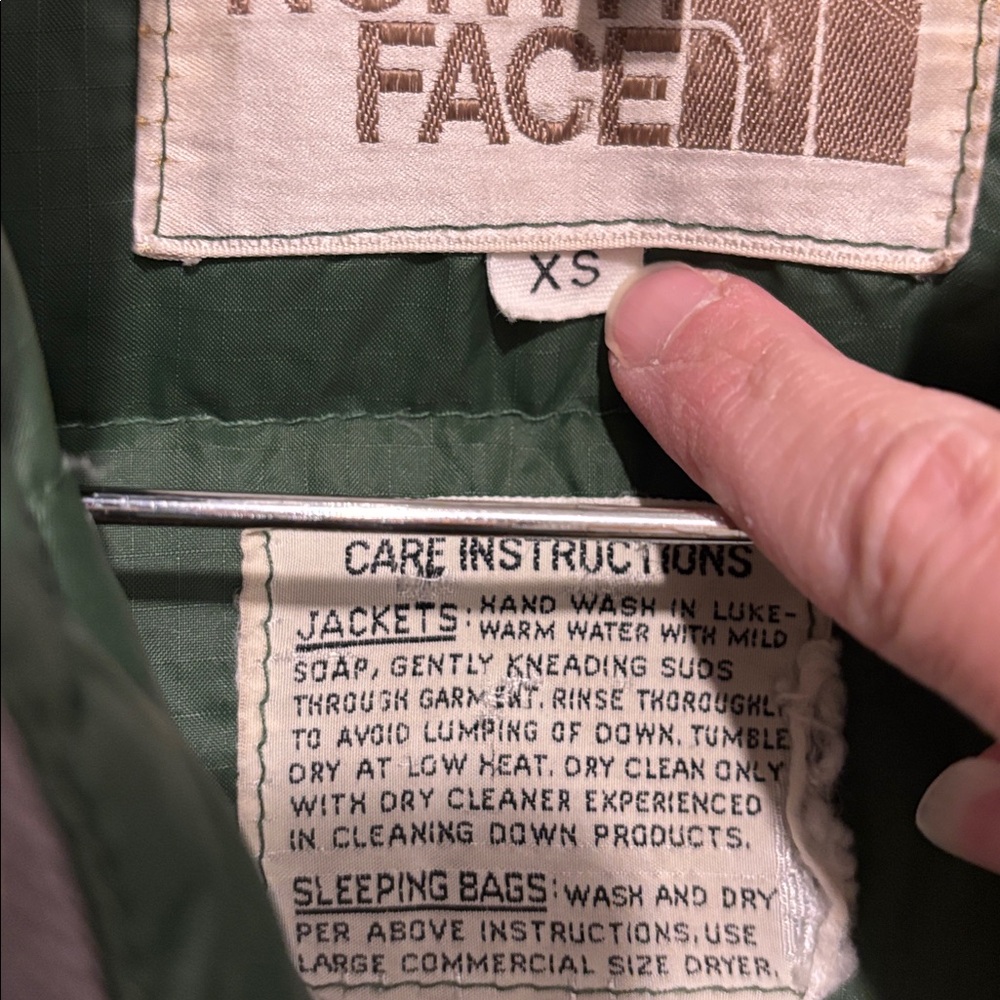 Vintage The North Face Jacket Mens Green Puffer Down Filled - Picture 6 of 7